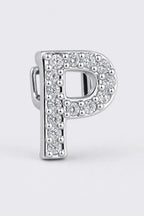Grillz letters — sur fond gris - Argent - lettre P