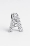 Grillz letters — sur fond gris - Argent - lettre A