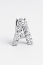 Grillz letters — sur fond gris - Argent - lettre A