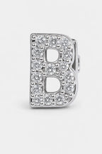 Grillz letters — sur fond gris - Argent - lettre B