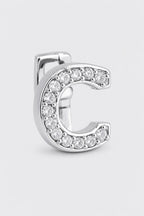 Grillz letters — sur fond gris - Argent - lettre C
