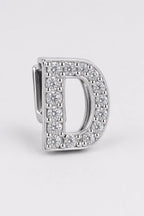 Grillz letters — sur fond gris - Argent - lettre D