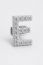 Grillz letters — sur fond gris - Argent - lettre E