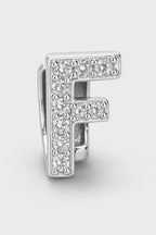 Grillz letters — sur fond gris - Argent - lettre F