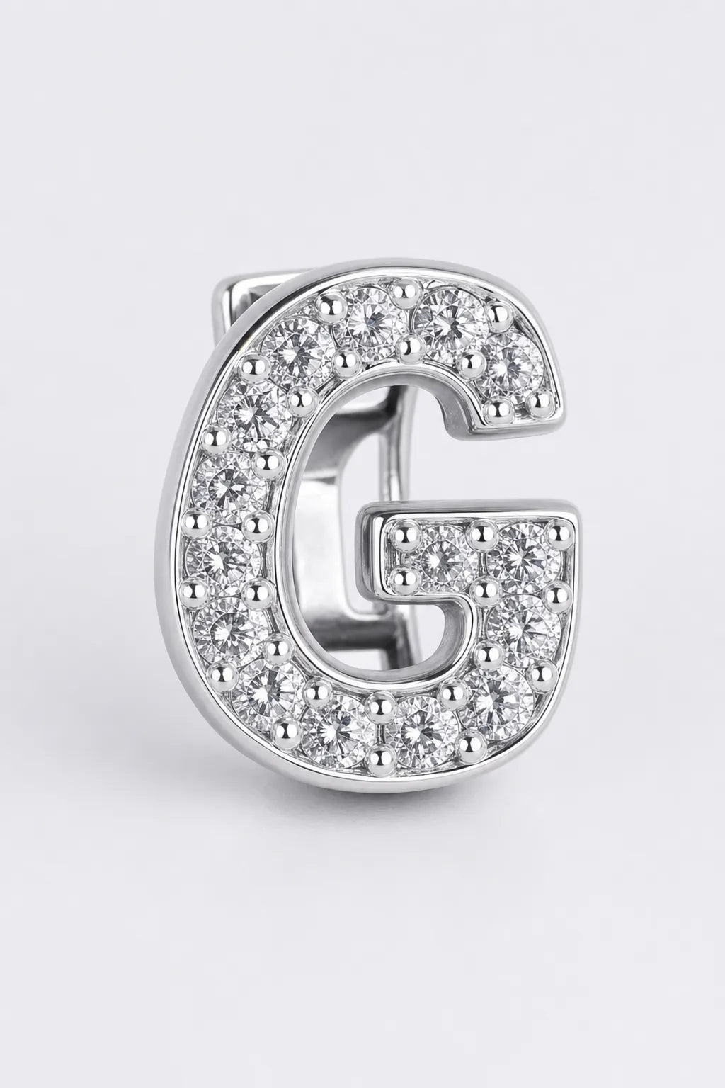 Grillz letters — sur fond gris - Argent - lettre G