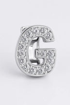 Grillz letters — sur fond gris - Argent - lettre G