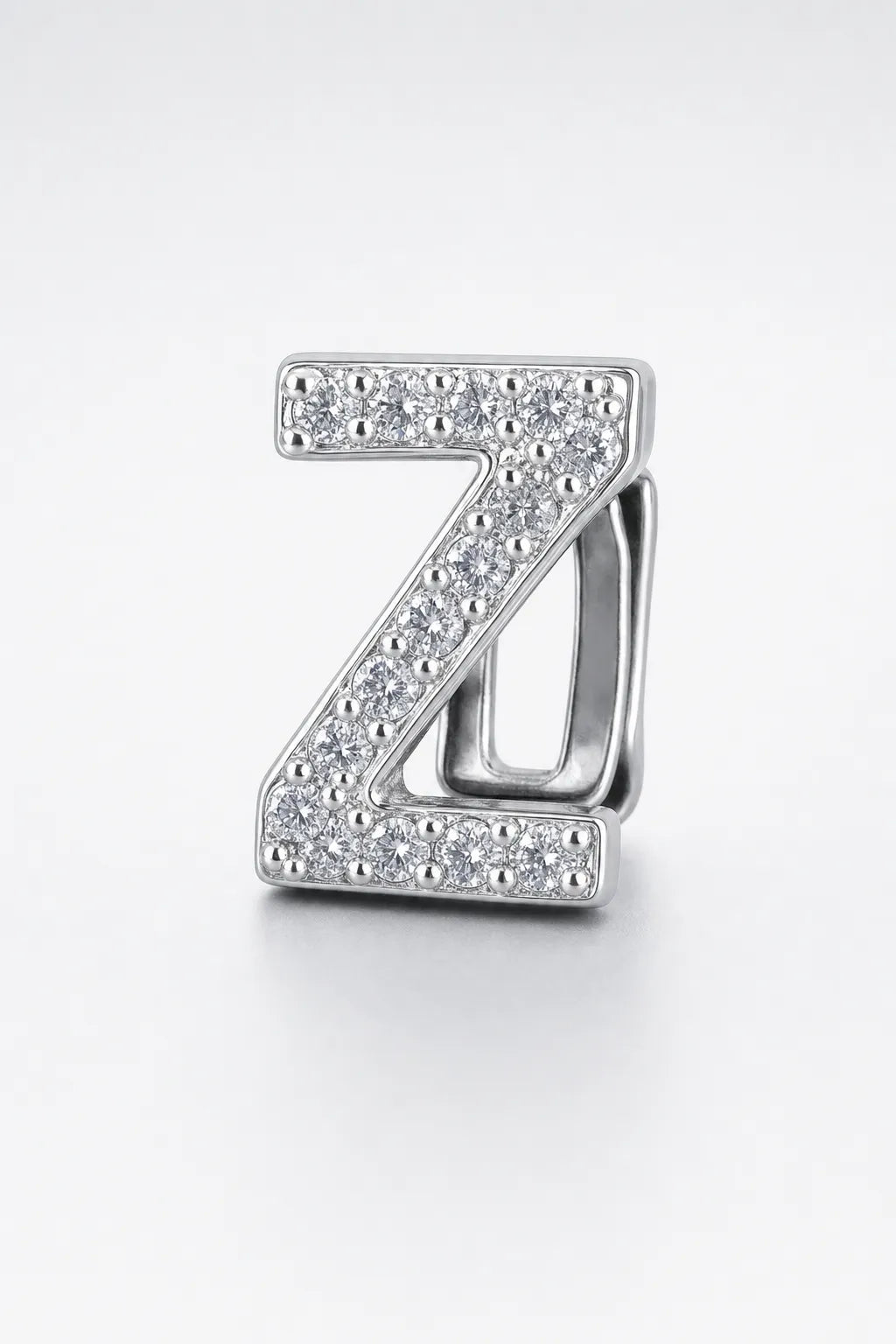 Grillz letters — sur fond gris - Argent - lettre Z