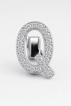 Grillz letters — sur fond gris - Argent - lettre Q
