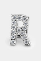 Grillz letters — sur fond gris - Argent - lettre R