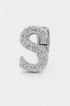 Grillz letters — sur fond gris - Argent - lettre S