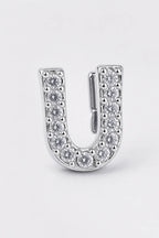 Grillz letters — sur fond gris - Argent - lettre U