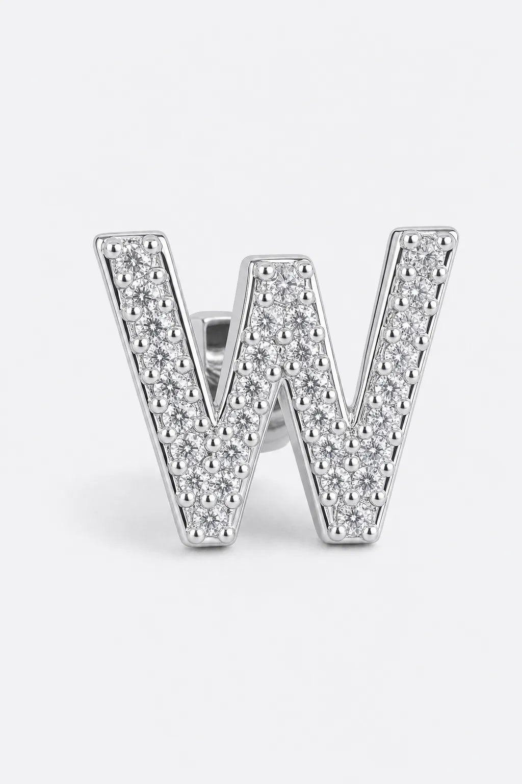 Grillz letters — sur fond gris - Argent - lettre W