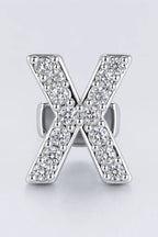 Grillz letters — sur fond gris - Argent - lettre X