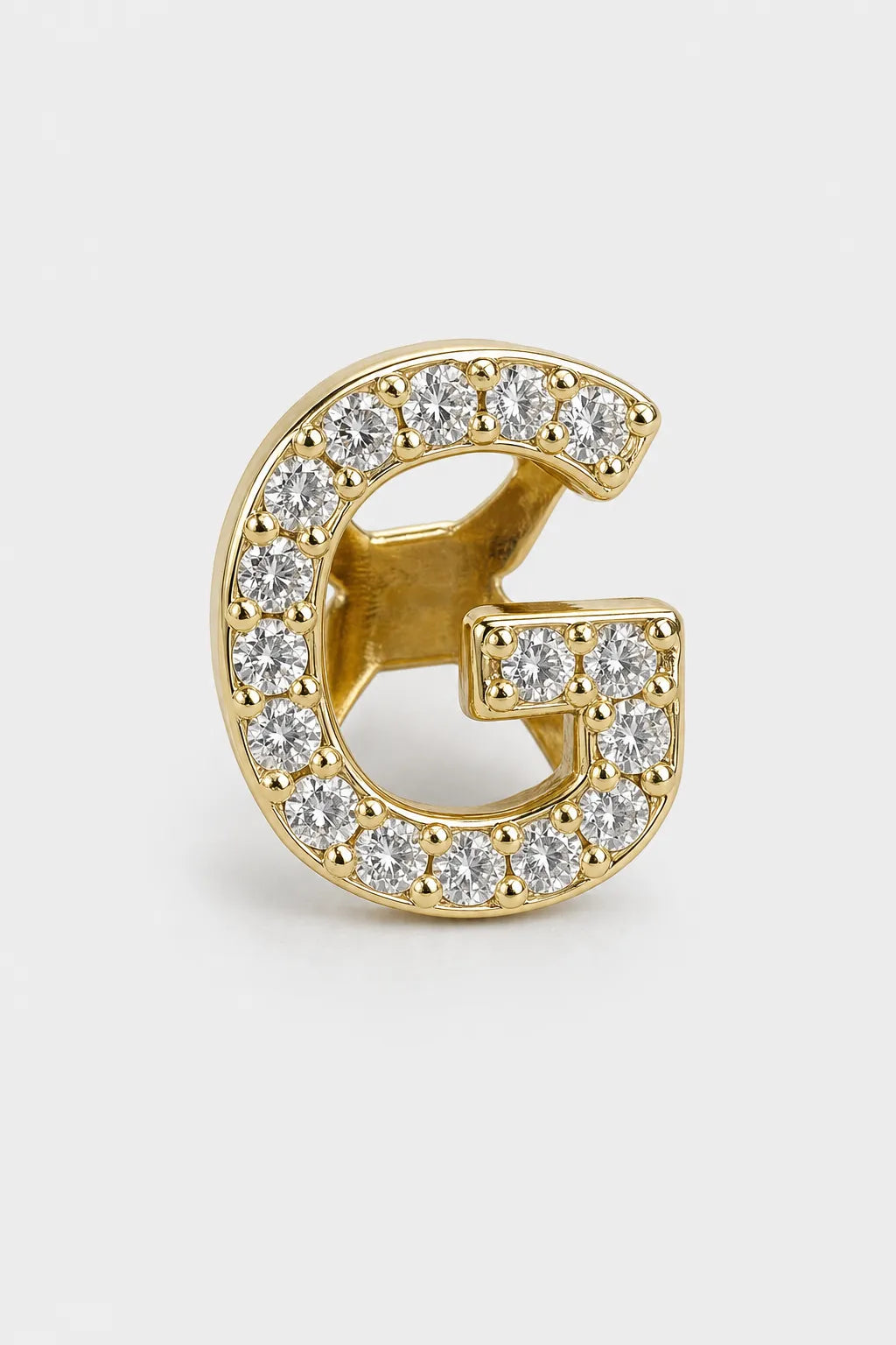 Grillz letters — sur fond gris - Or - lettre G