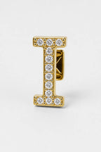 Grillz letters — sur fond gris - Or - lettre I
