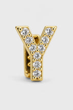 Grillz letters — sur fond gris - Or - lettre Y