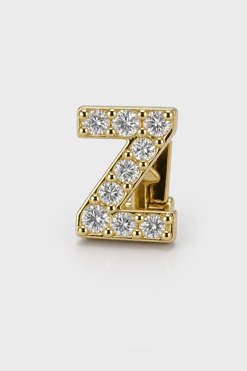 Grillz letters — sur fond gris - Or - lettre Z
