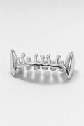 Grillz rihanna — sur fond gris - couleur Argent