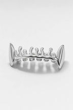 Grillz rihanna — sur fond gris - couleur Argent