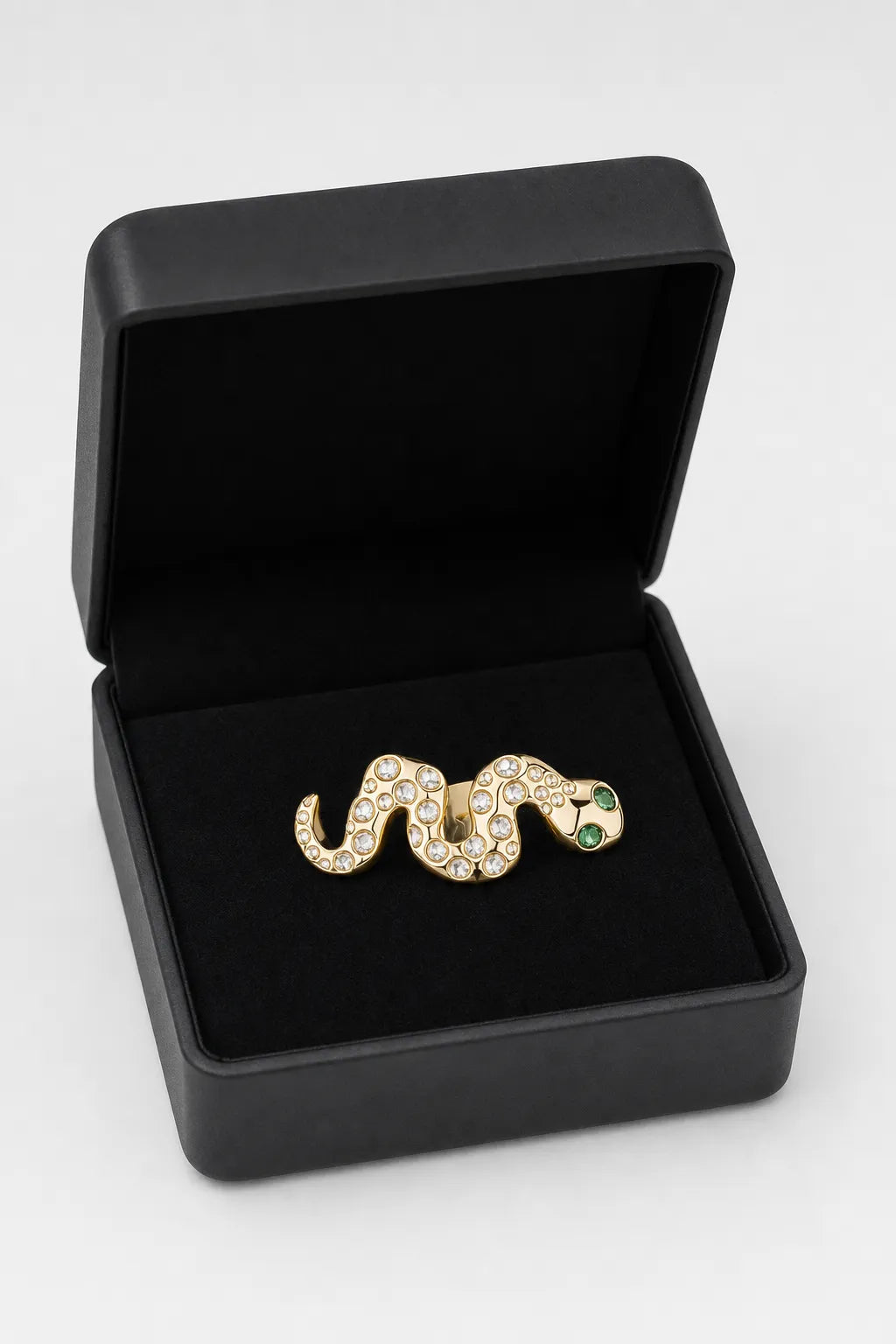 Grillz serpent — sur présentoir noir mat
