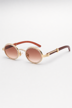 Lunette Migos — sur fond gris - couleur Marron