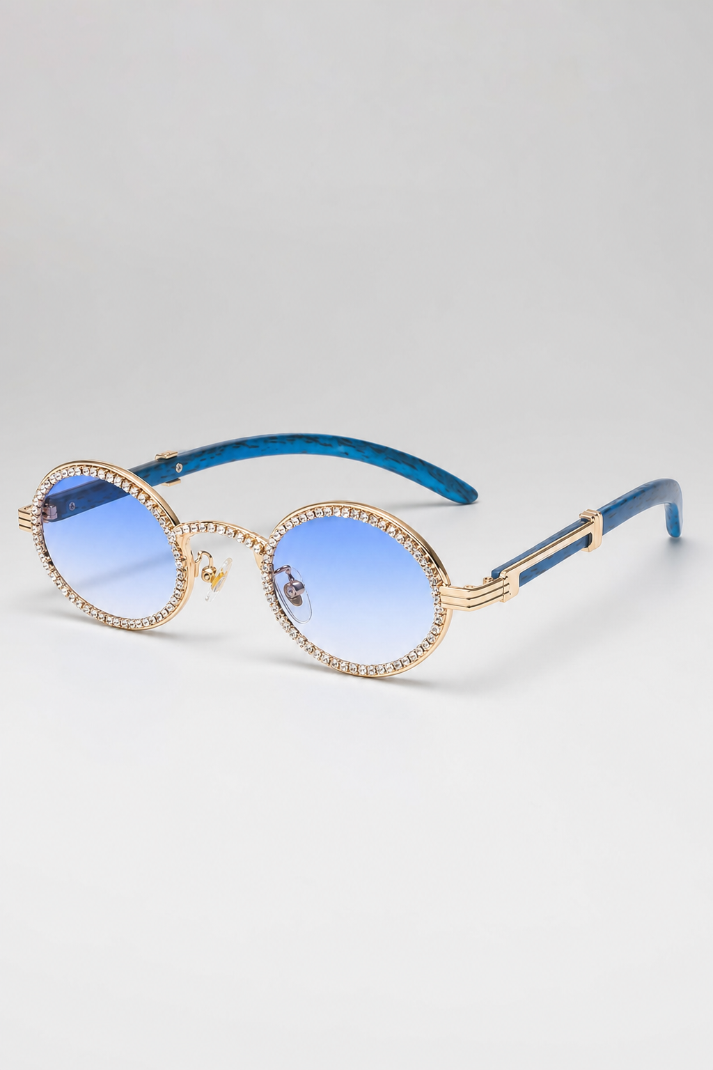 Lunette Migos — sur fond gris - couleur Bleu