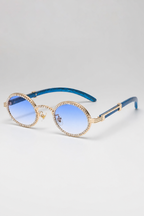 Lunette Migos — sur fond gris - couleur Bleu