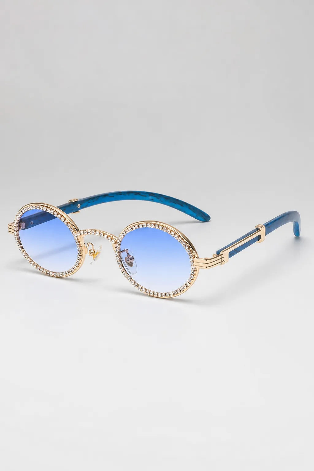 Lunette Migos — sur fond gris - couleur Bleu
