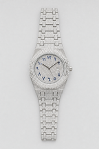 Montre Chiffre Arabe — variante Argent sur fond gris