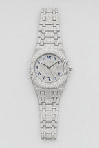 Montre Chiffre Arabe — variante Argent sur fond gris