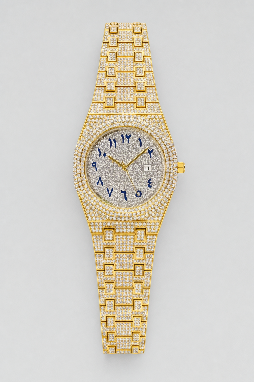 Montre Chiffre Arabe — variante Or sur fond gris