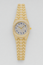Montre Chiffre Arabe — variante Or sur fond gris