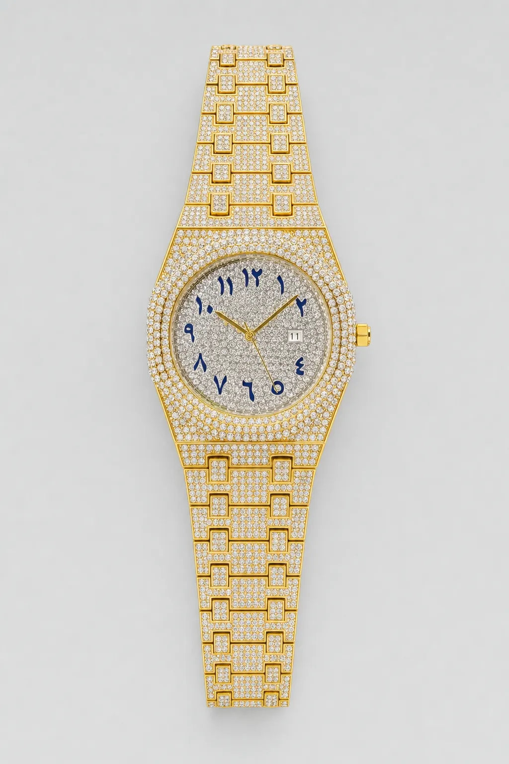 Montre Chiffre Arabe — variante Or sur fond gris