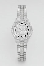 Montre chiffre indien — variante Argent sur fond gris