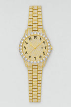 Montre chiffre indien — variante Or sur fond gris