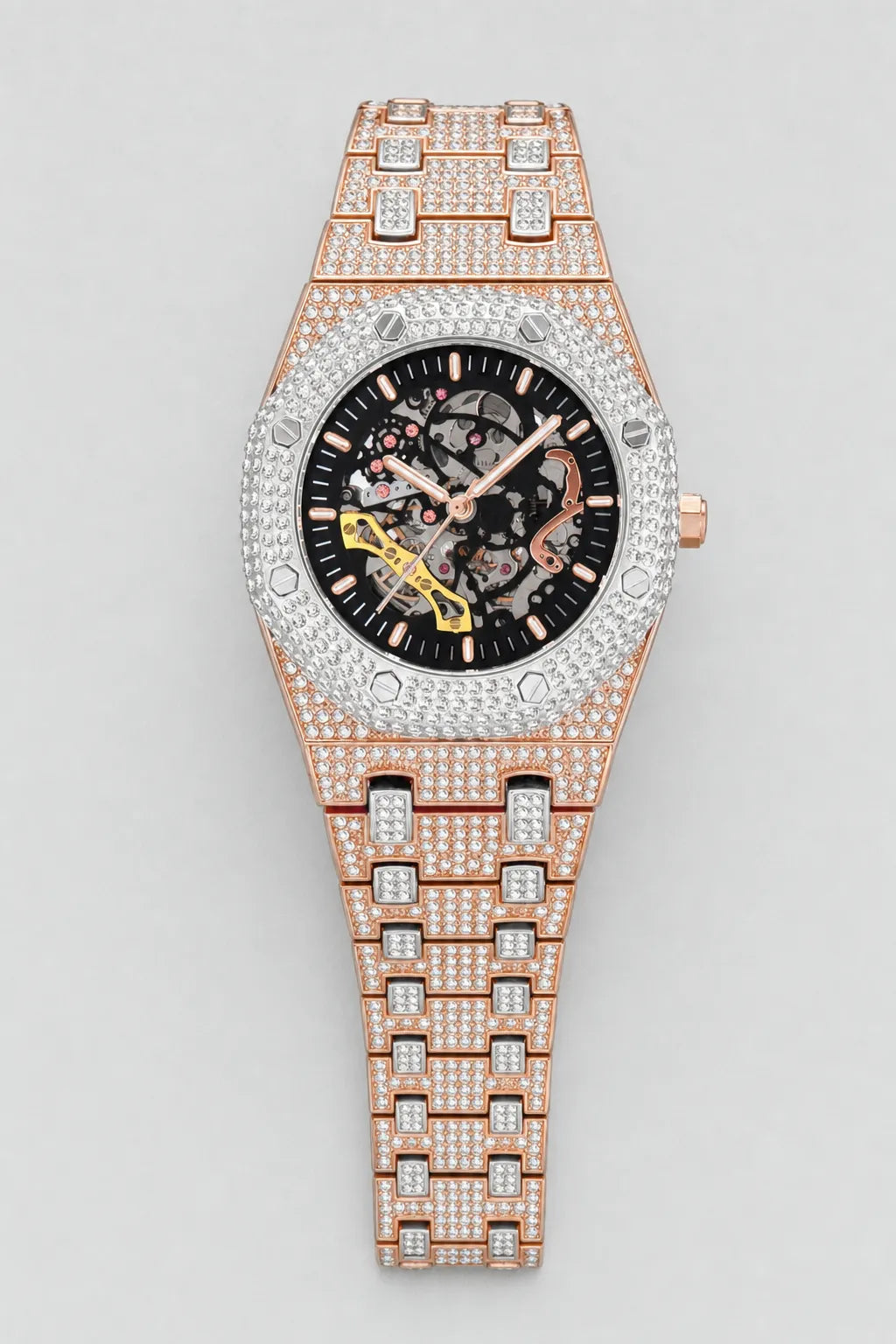 Montre Freeze corleone — variante Rose / Argent sur fond gris