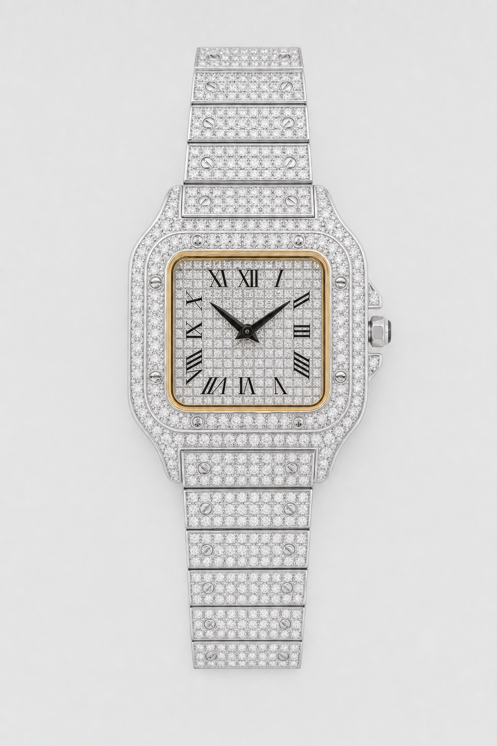 Montre full VVS — variante Argent sur fond gris