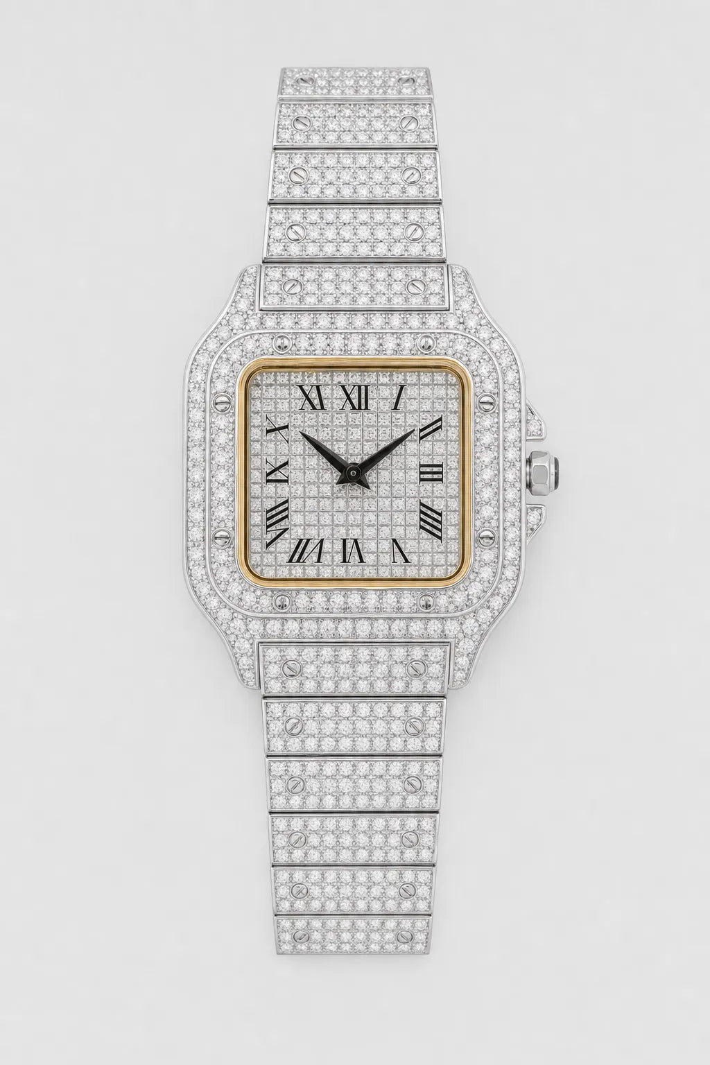 Montre full VVS — variante Argent sur fond gris