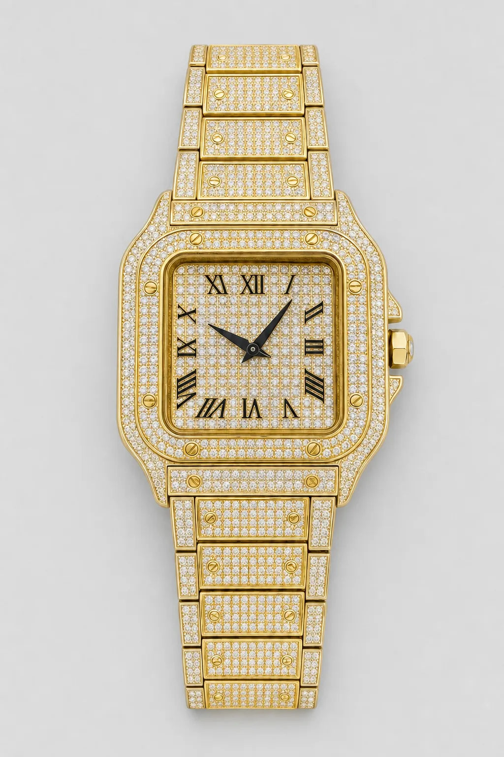 Montre full VVS — variante Or sur fond gris