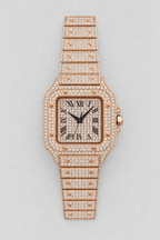 Montre full VVS — variante Or rose sur fond gris
