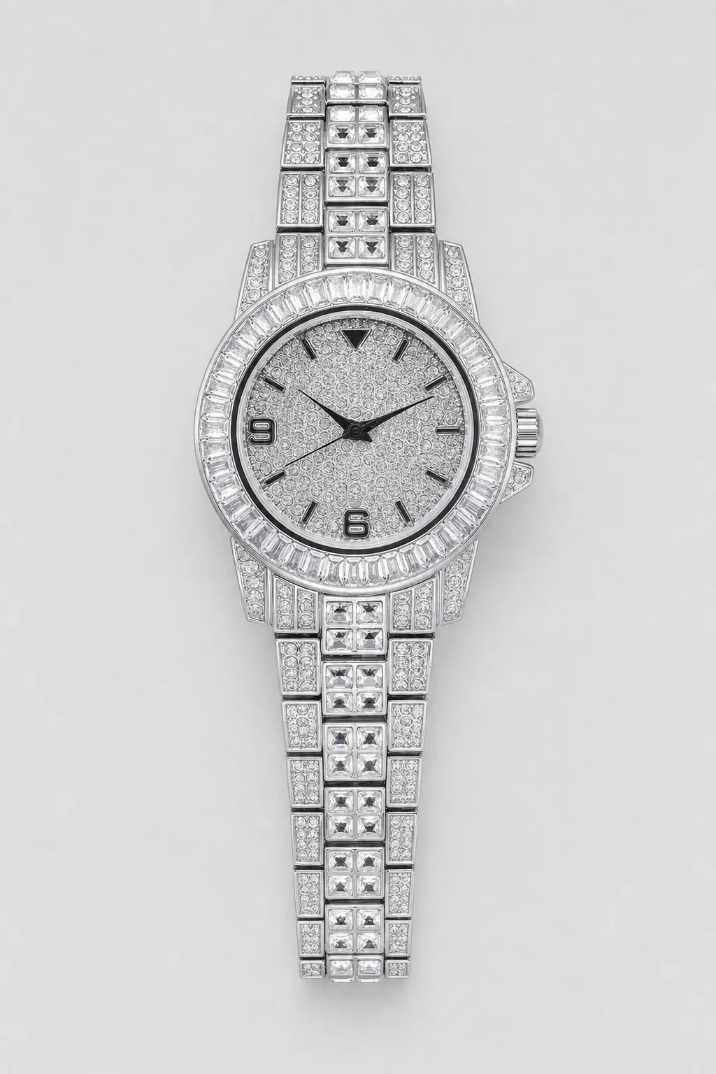 Montre Hip Hop — variante Argent sur fond gris