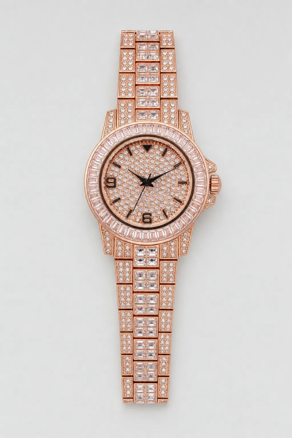 Montre Hip Hop — variante Rose sur fond gris