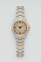 Montre Hip Hop — variante Or-Argent sur fond gris