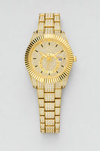 Montre La Fouine — variante Or sur fond gris