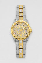 Montre La Fouine — variante Or/Argent sur fond gris