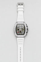 Montre Maes — variante Blanc sur fond gris