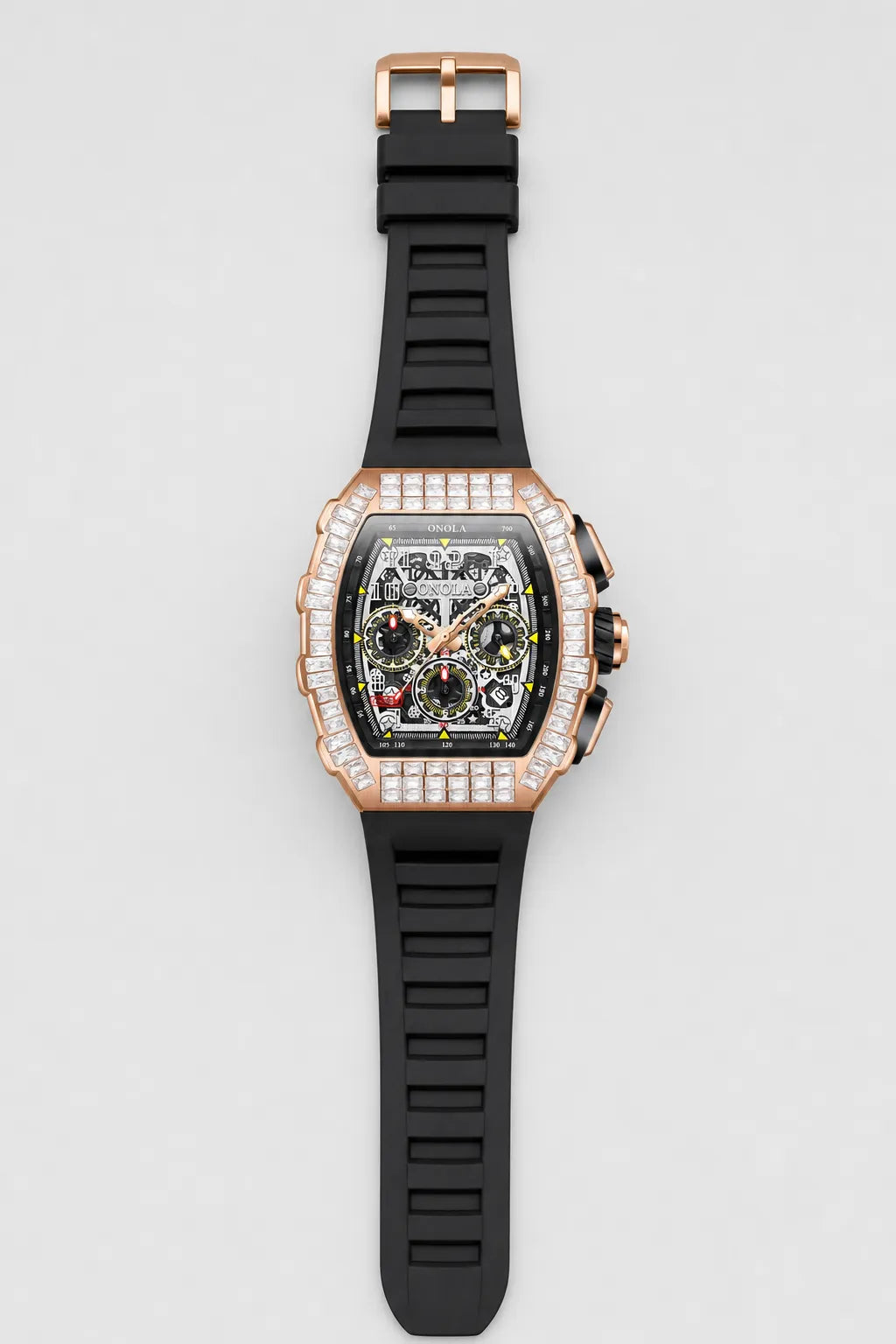 Montre Maes — variante Noir Or sur fond gris