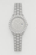 Montre Moissanite — variante Argent sur fond gris