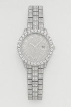 Montre Moissanite — variante Argent sur fond gris