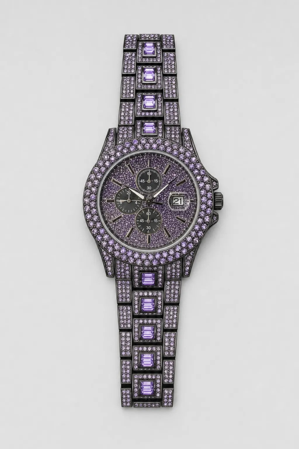 Montre Ninho — variante Violet sur fond gris